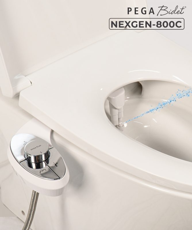 PEGA Bidet® NEXGEN800C Fresh Water NonElectric Bidet Toilet