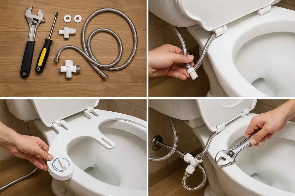 Different bidet attachment models showcasing key features to consider.