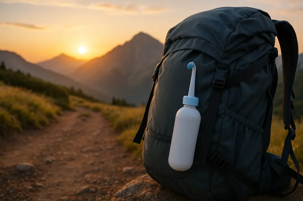Portable bidets offer lightweight convenience and improved hygiene for backpackers.