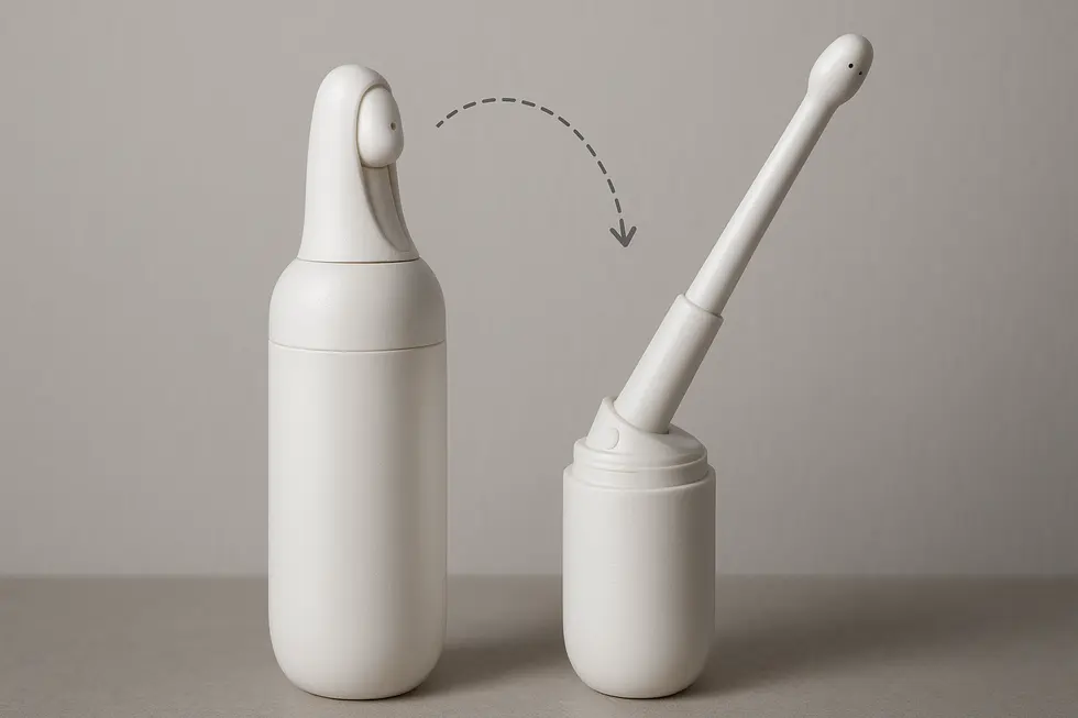 Comparing portable bidets with various nozzle lengths.