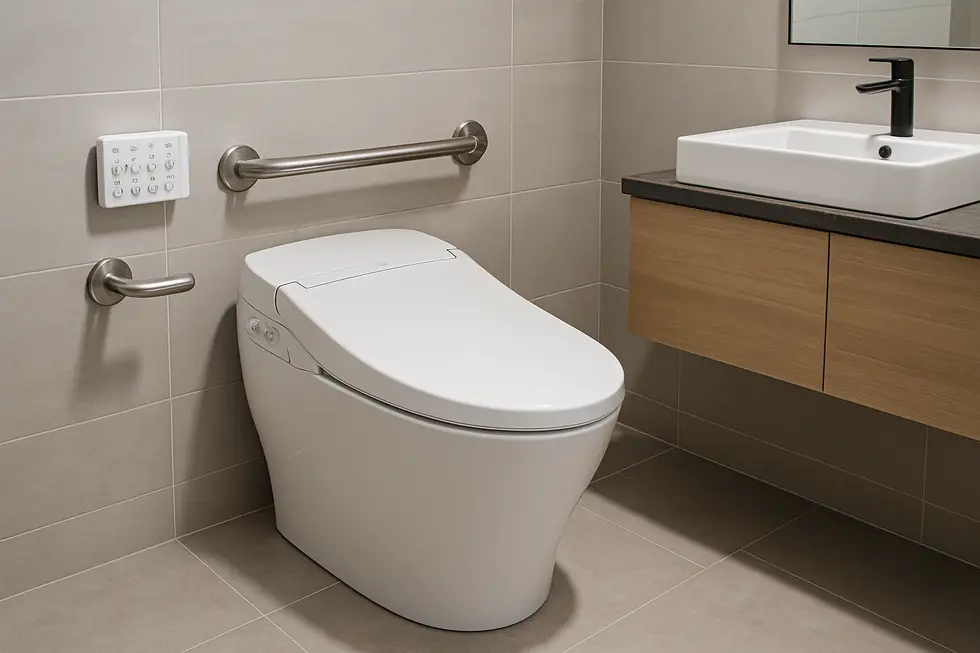 Western bathroom highlighting traditional design preferences.