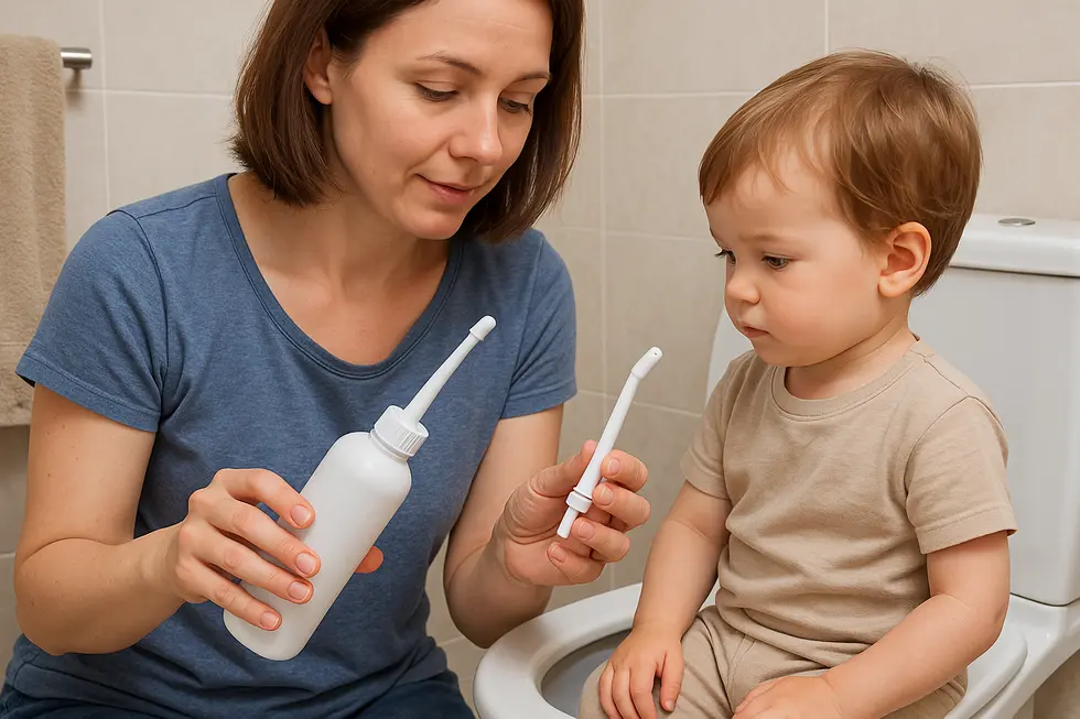 The compact and efficient design of a portable bidet nozzle.