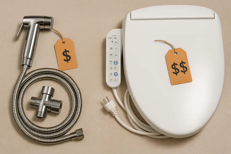 Technological differences between bidet sprayers and bidet seats.