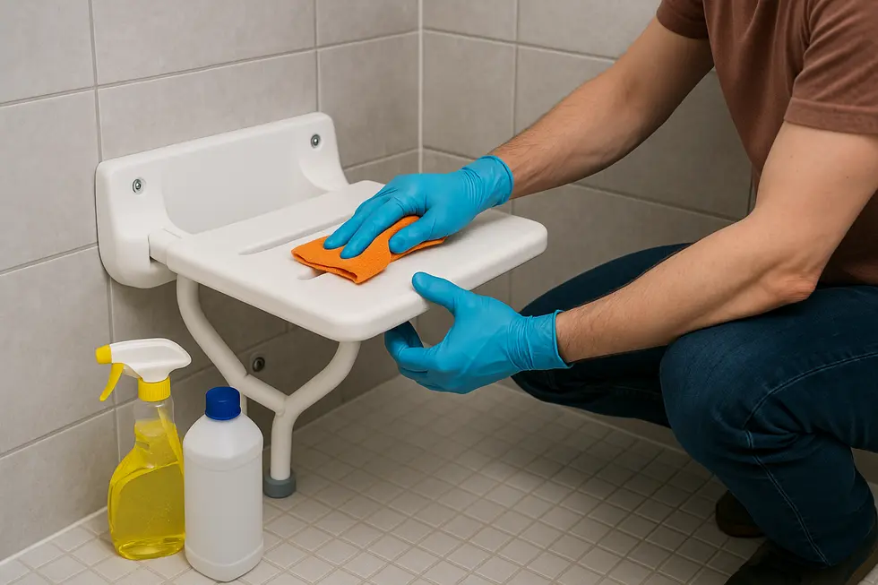 install wall mounted shower seat