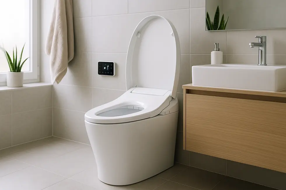 A state-of-the-art bidet toilet equipped with technological advancements.