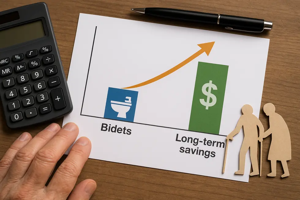 Technological advancements in bidets enhance elderly comfort and usability.