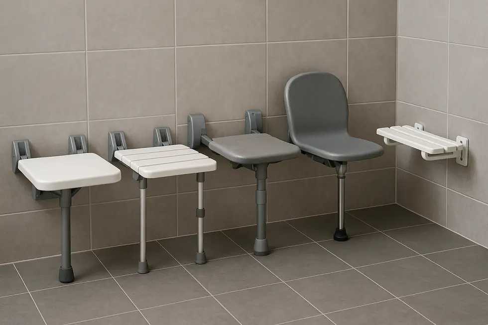 Explore different materials for wall mounted shower seats, focusing on durability and aesthetic.