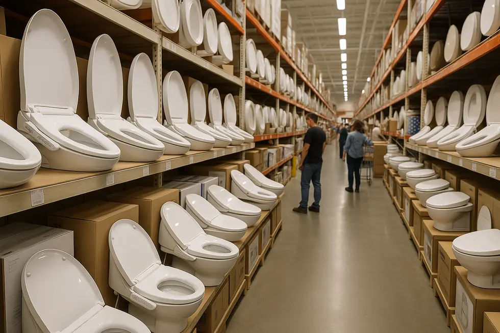 Cutting-edge design in self-cleaning bidet seats showcases advanced hygiene technology.