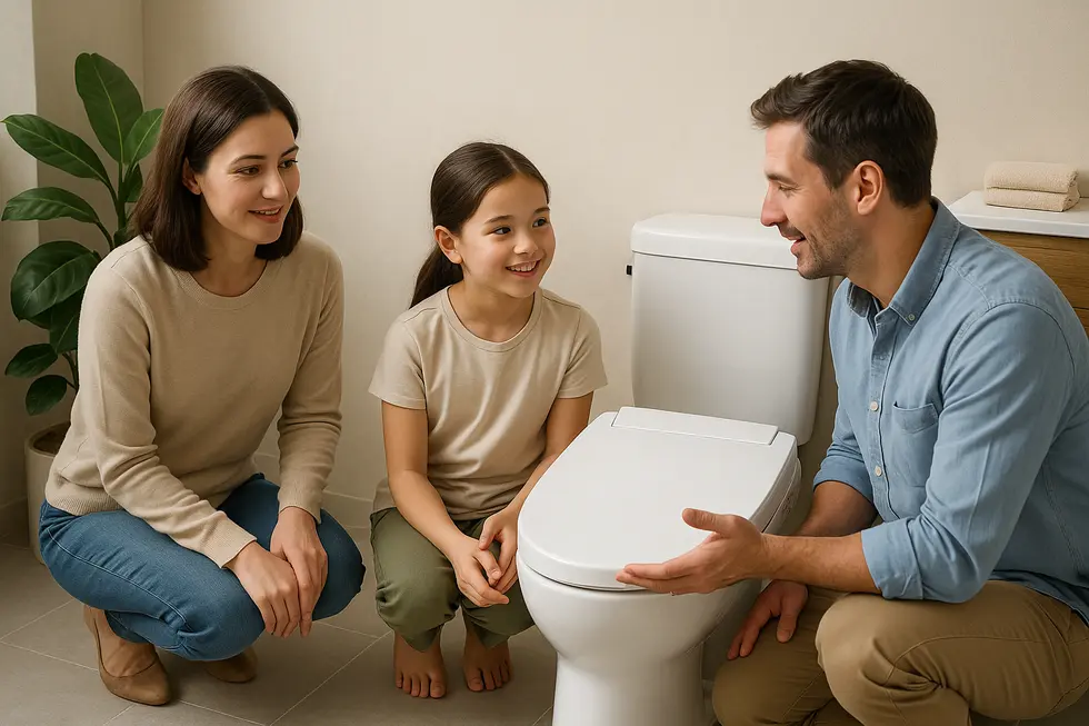 Modern bidet with advanced technology for customizable settings.