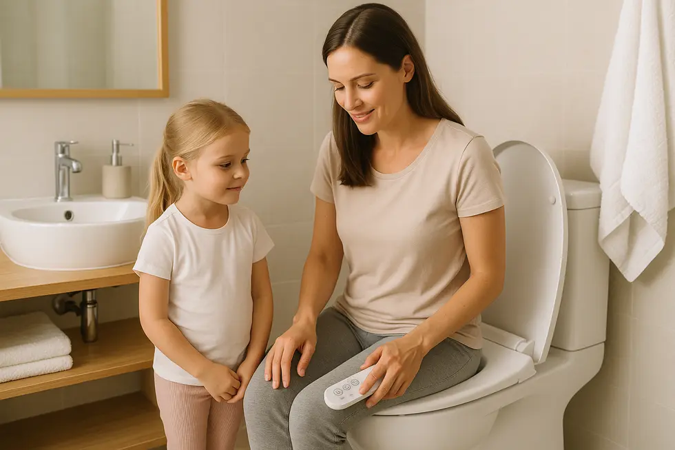 Advanced technology in hot water bidets enhances family bathroom experiences.