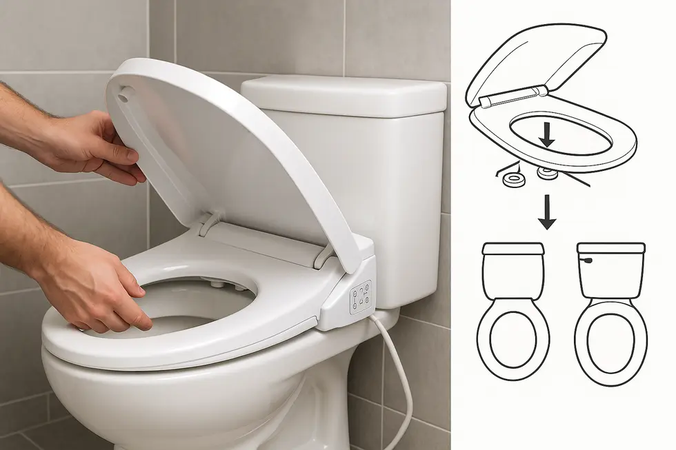 A modern bidet toilet seat showcasing technological advancements suitable for family bathrooms.