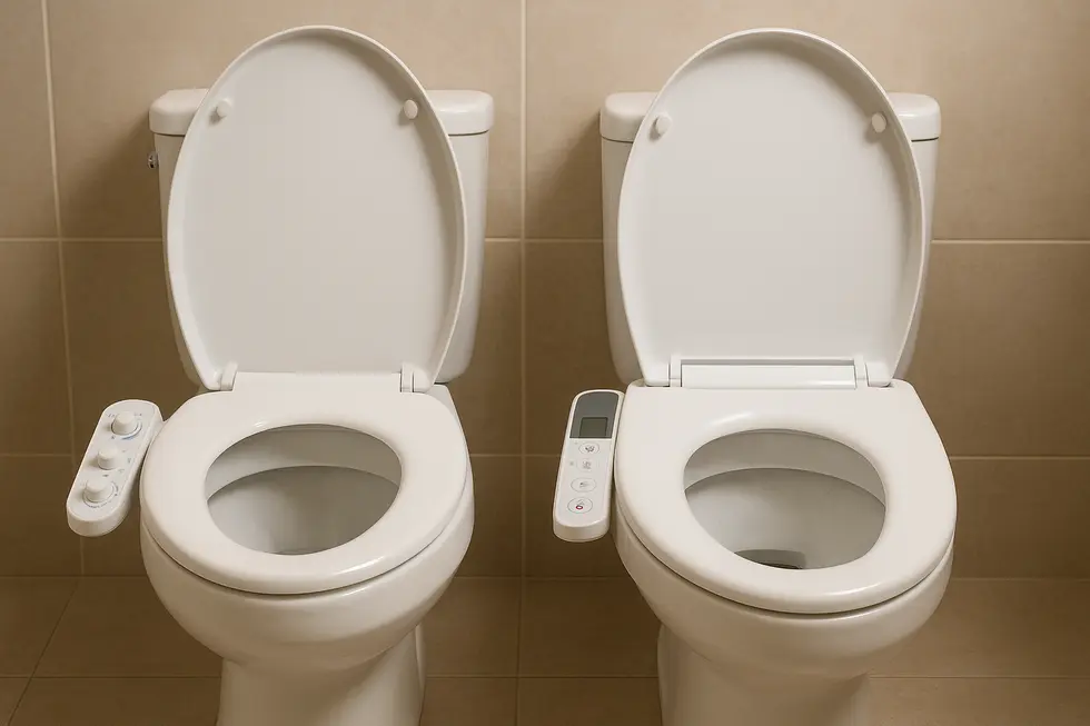A modern bidet toilet seat showcasing technological advancements suitable for family bathrooms.