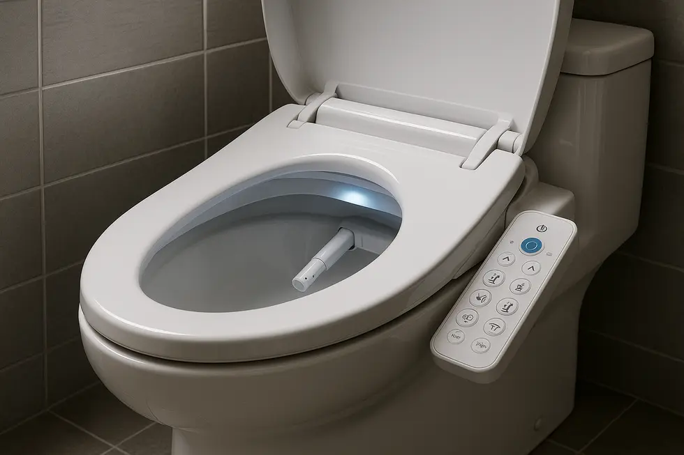 A modern self-cleaning bidet equipped with advanced features for optimal hygiene.