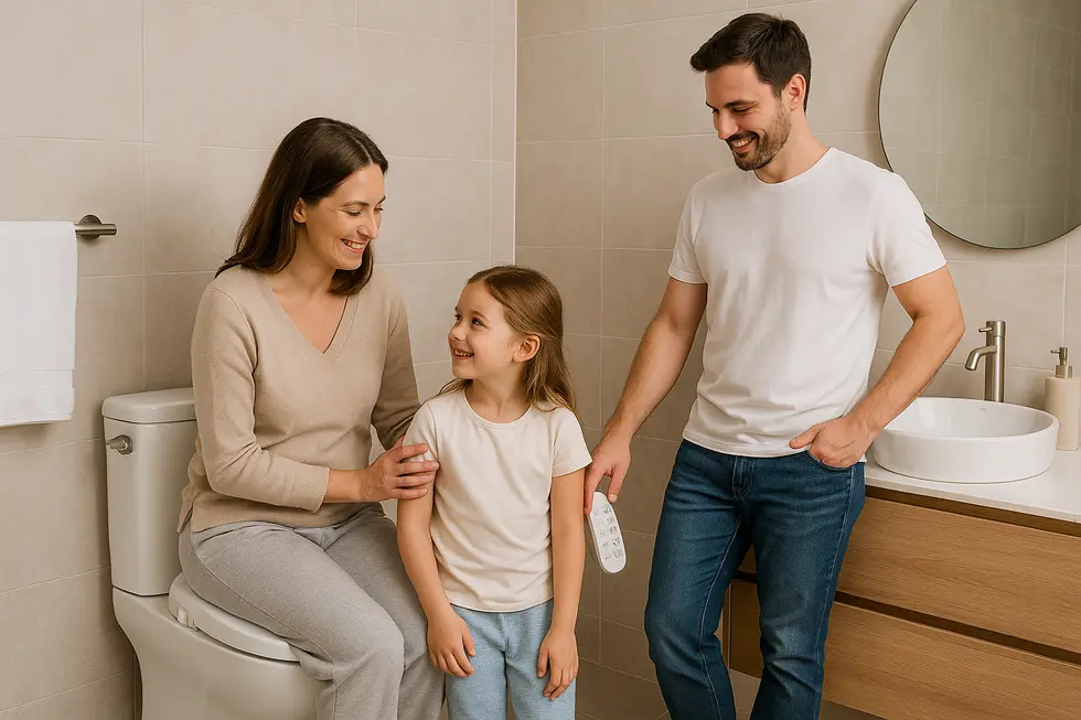 A state-of-the-art bidet system illustrating recent technological advancements in bidet technology.